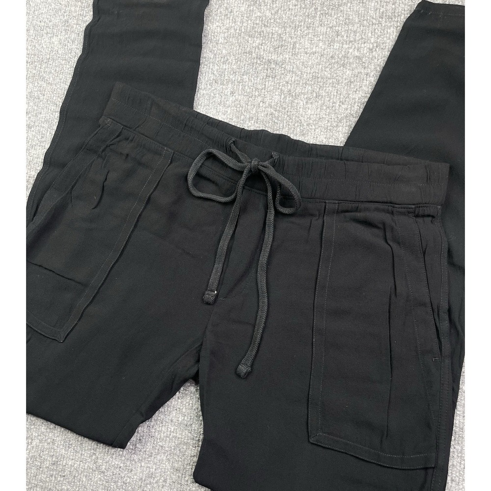 James Perse Black Drawstring Lightweight, Resort/Beach Wear, Casual Pant